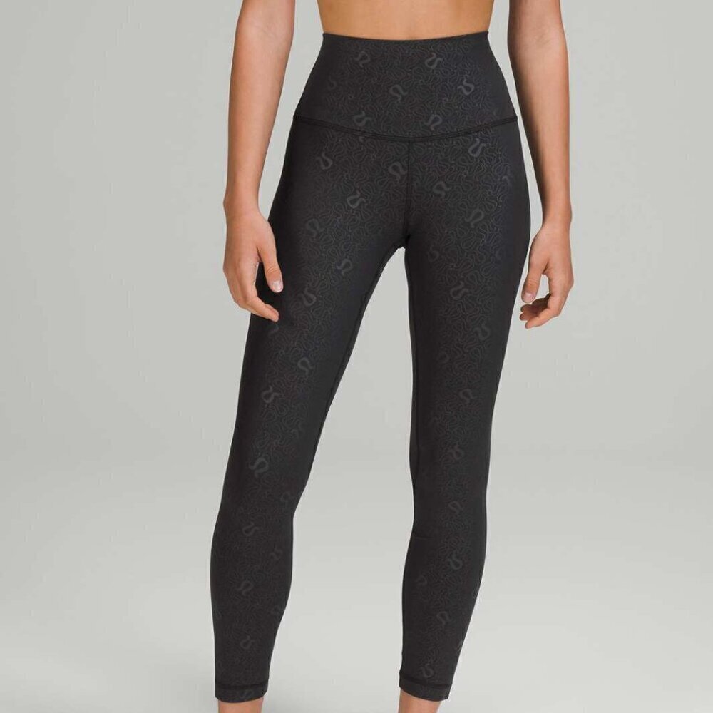 Lululemon Align High-Rise Pant 25" - 0 Yogo Emboss Black